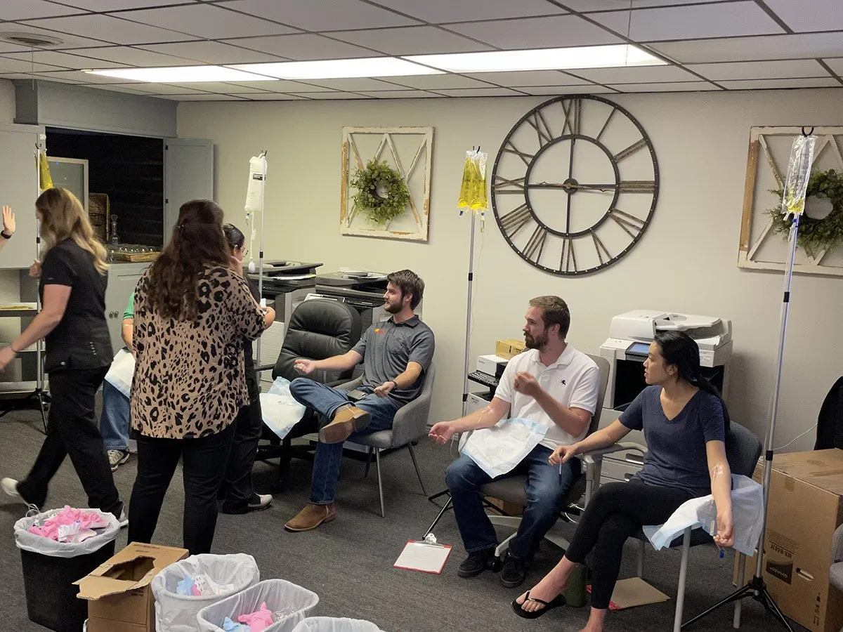 People receiving mobile IV therapy in Brooklyn